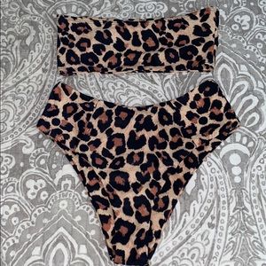 Leopard Hi-Waist Bikini Set 🐆